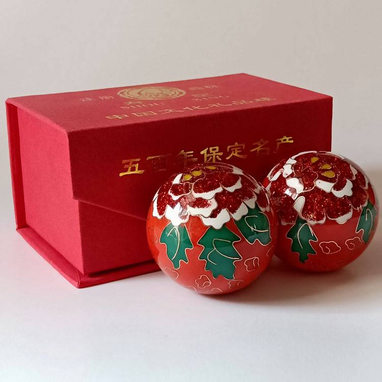Ringtou Jingtai Lan 50mm Red Golden Peony Red Box+cloth bag