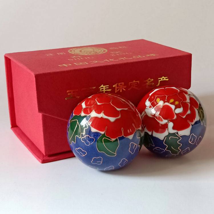 Ringtou Jingtai Blue 50mm Blue Peony Red Box+cloth bag