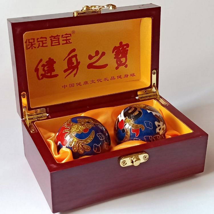 Ringtou Jingtai Blue 50mm Blue Dragon Phoenix Box+Cloth Bag