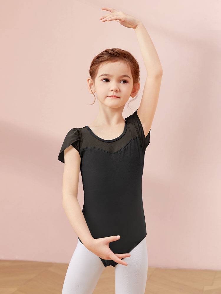 Dancesuits, children's ballet, short-sleeves, girls' gymnasium, black Chinese dance and dance