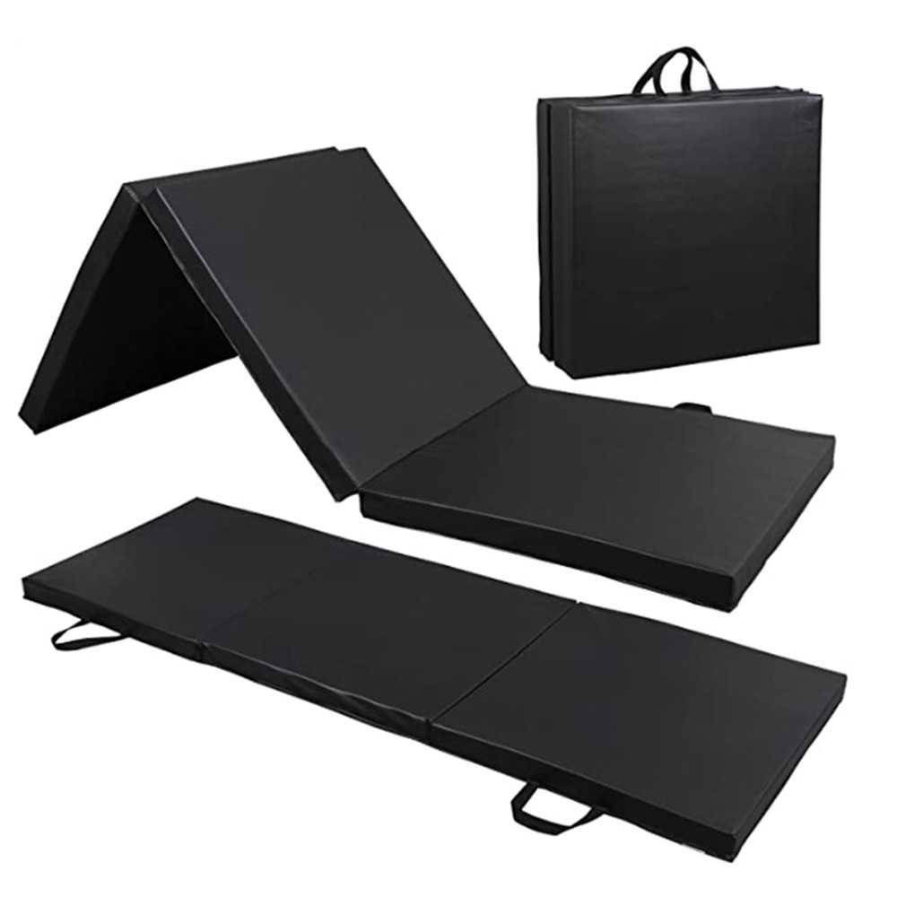 Three -fold leather gymnastics pad PU dance cushion sports fitness sponge cushion training mat