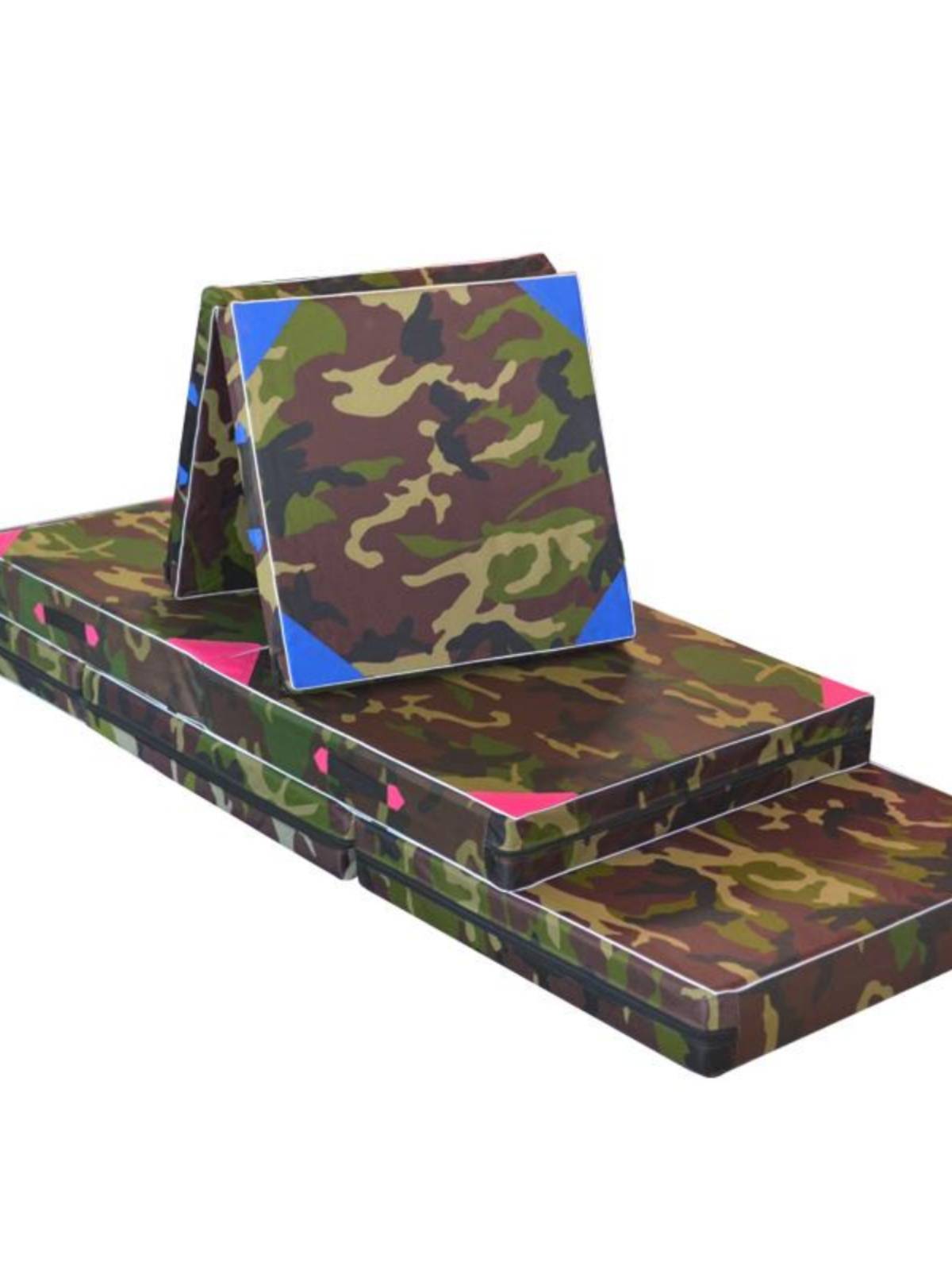 Gymnastic mats empty sponge pads in kindergarten lying on the way to sit on sports martial arts outdoor training mats children's skills pads