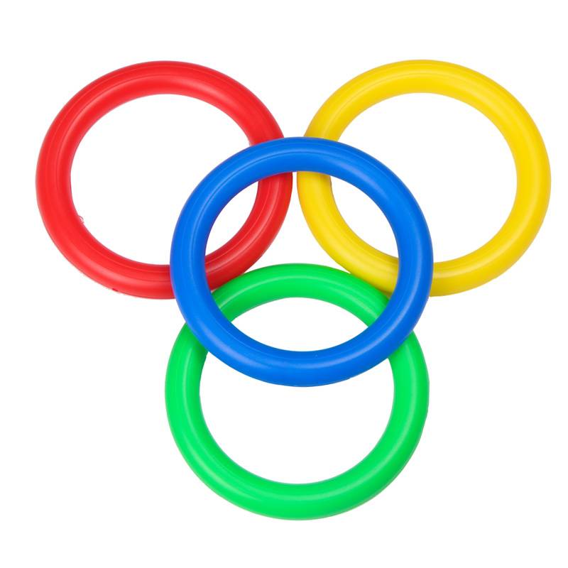 The kindergarten silent gymnastics rings throwing the circle of children fixed F plastic fruit pad watermelon basket football placement