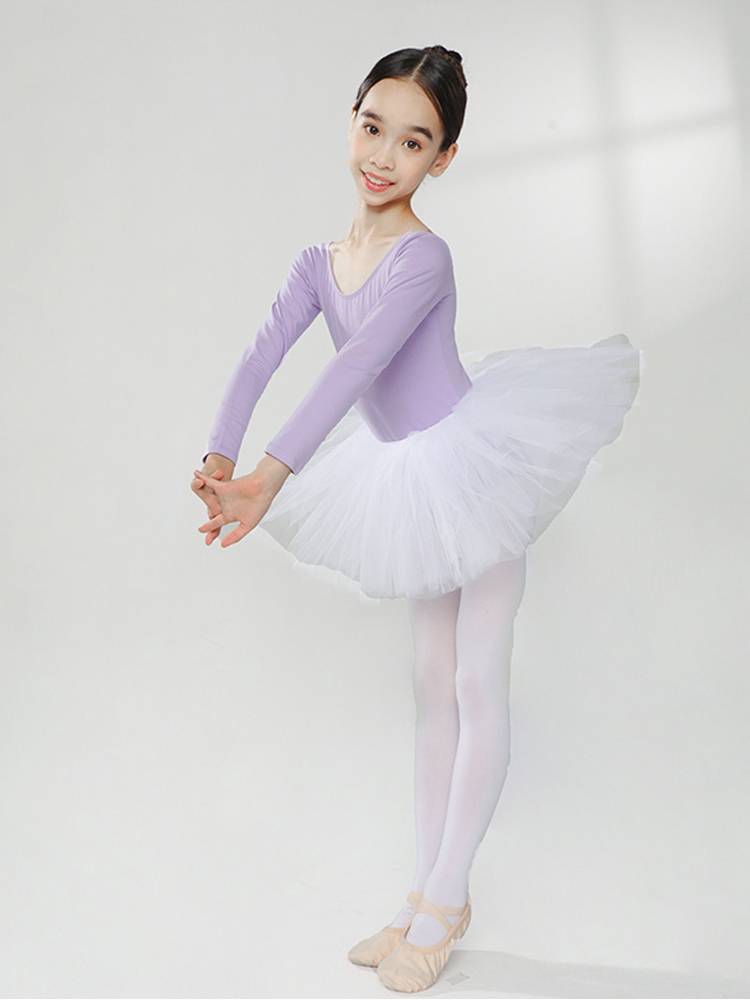 Sansha Sansha's children's ballet and dance clothes, cotton, long-sleeve cuffs, and gymnastics