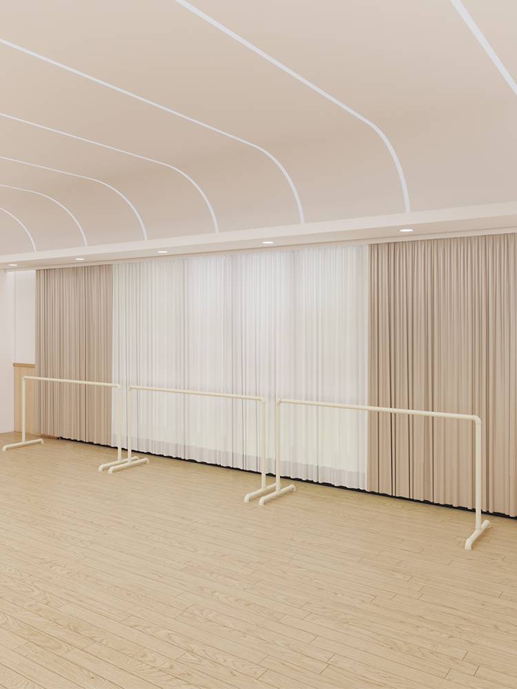 Mobile leg-pression class, basic dance room, two-story professional dance poles