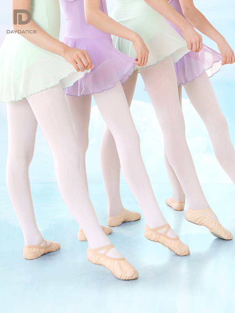 Daydance Children's Dance Sock Girls' Sock Dances White Ballet Gymnastics in Summer