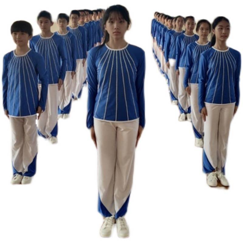 New primary and secondary schools generate people's radio gymnasium students' competitions to serve children's groups' performance clothes