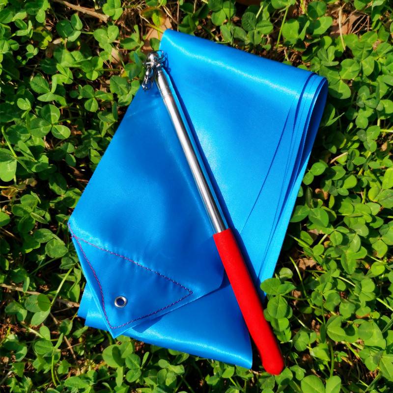 1 metre stainless steel pole + 10 cm blue bag