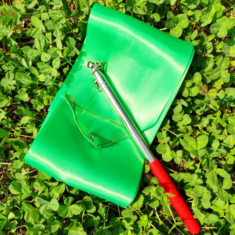 1 metre stainless steel pole + 10 centimetre green pack