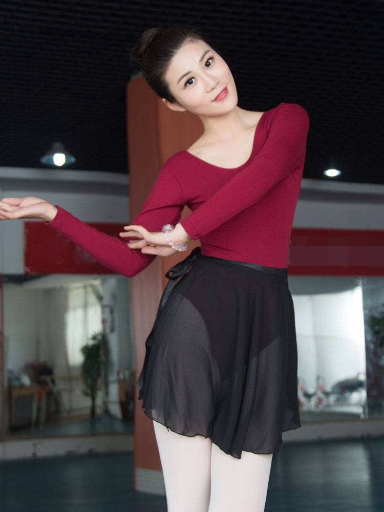 Ballet, back in gymnastics, long-sleeved, adult, dance, all cotton
