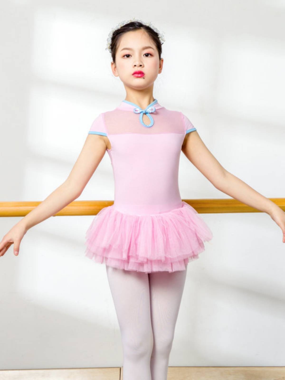 Children Chinese short-sleeve national ballet and gymnastics performance dance skirts and mail