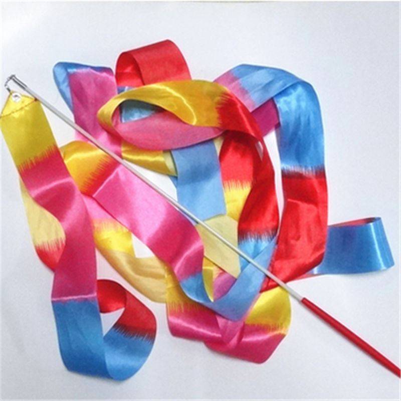 Art gymnastics 4-metre-coloured dance troupe dancing wiring children's toys floating around with 2-metre color belts