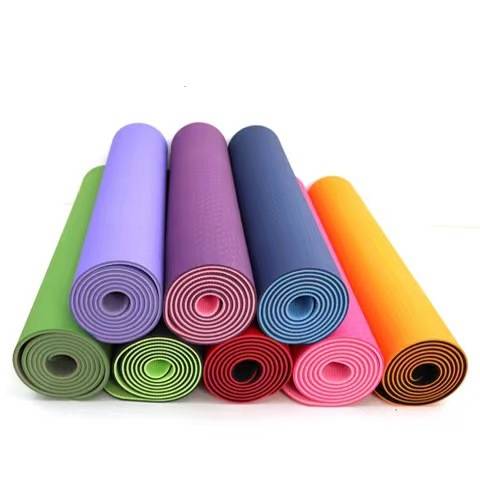 Two -color flaws TPE yoga pad second -class processing thickness, wide, width, width, extension M yoga dance mat, shock absorption home