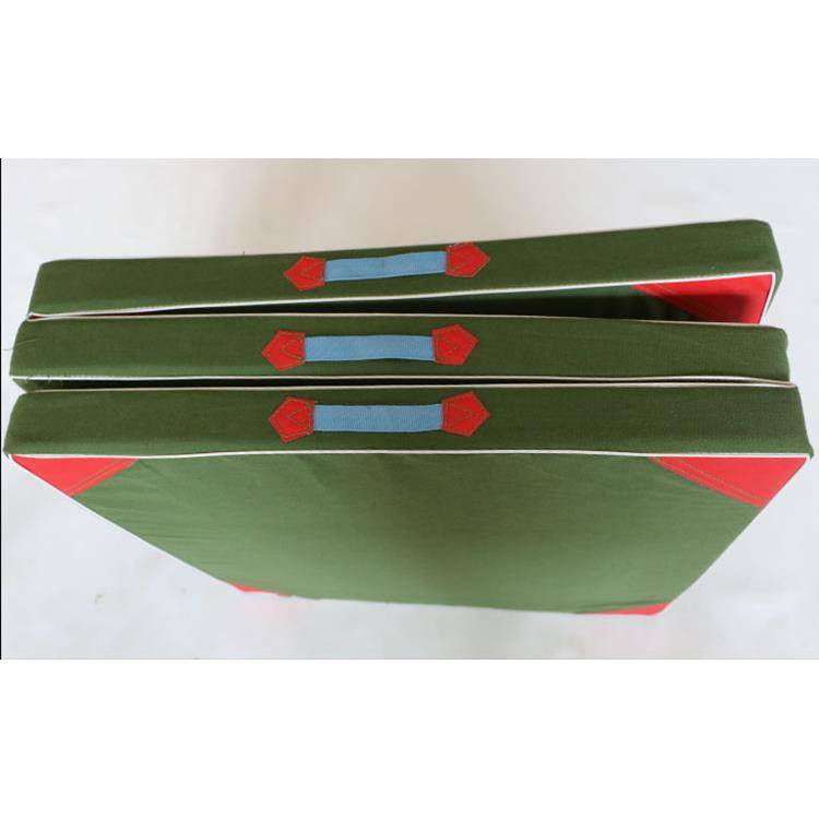 New canvas triolence gymnastics cushion canvas dance practice pads fitness cushion folding up stacking upper cushion multi -functional body