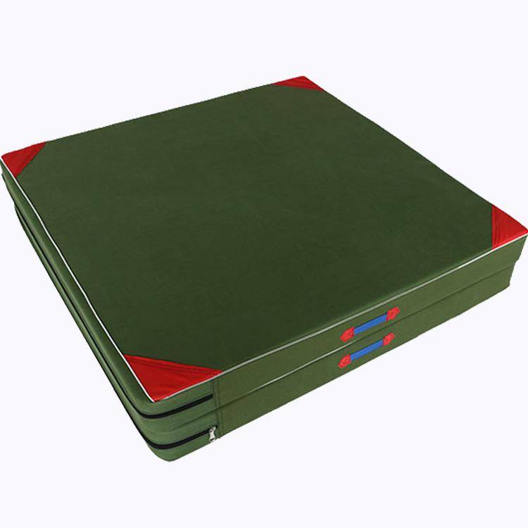 New canvas triolence gymnastics cushion canvas dance practice pads fitness cushion folding up stacking upper cushion multi -functional body