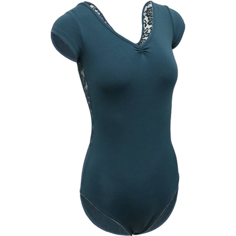 Aero-Yoga for ballet dance choreography female adult black laced gymnastics art exam
