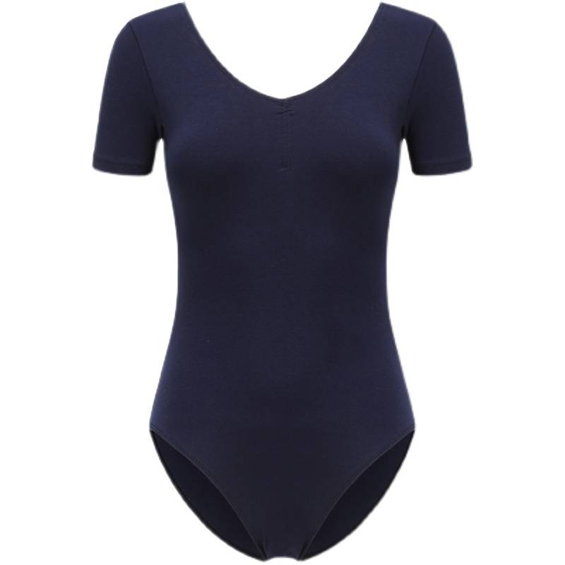 Cotton short-sleeve adults with their backs on their backs, and a ballerina dance and gymnasium