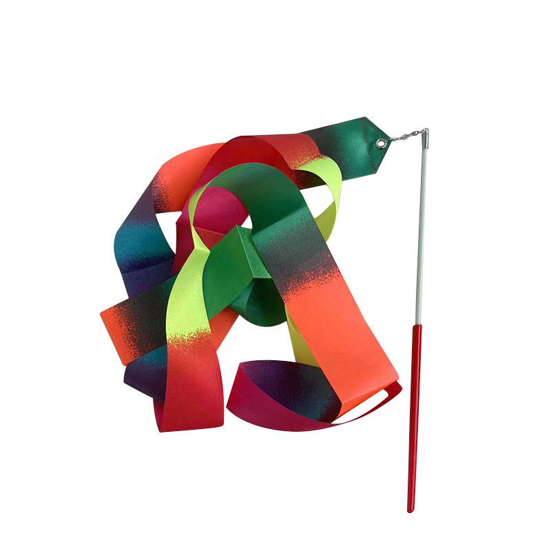 Gymnasium belt standard outdoor dance bands with children flying with game props, silk belts