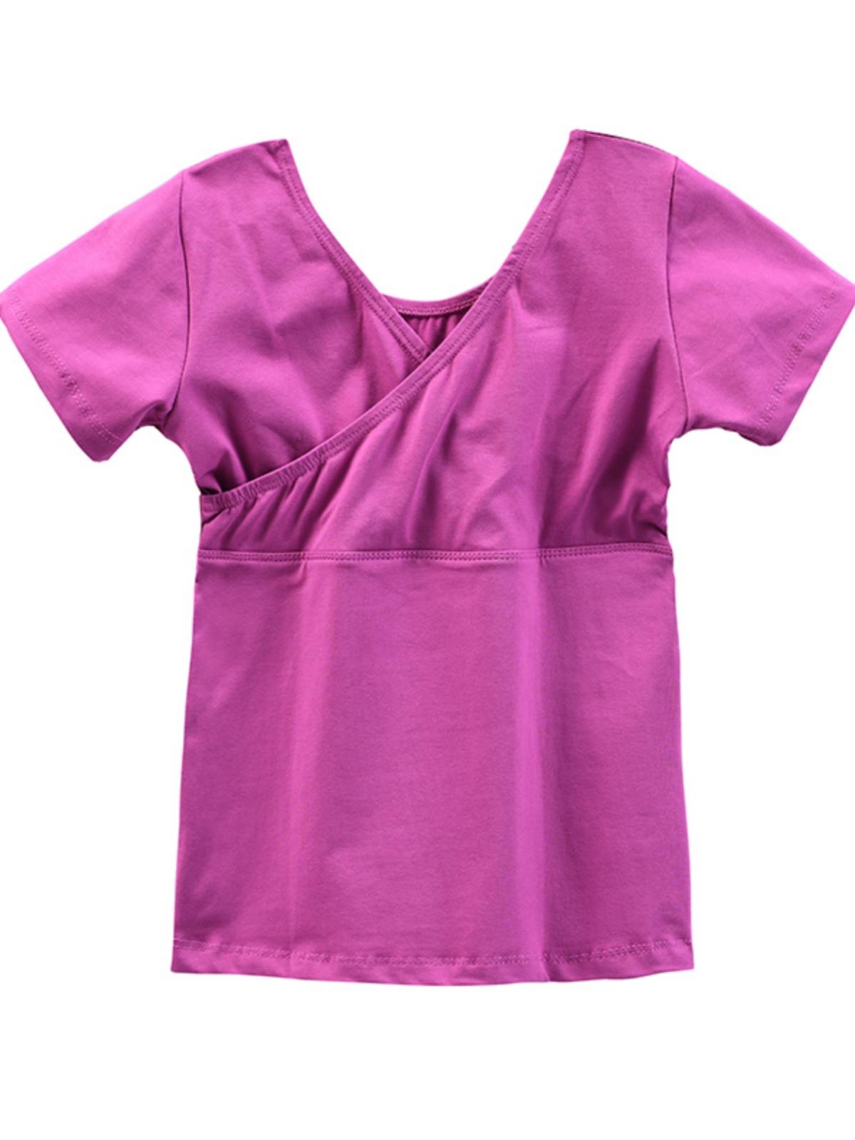 Children's short-sleeved short-sleeved dry seven-minute crotch and round-collar choreographers
