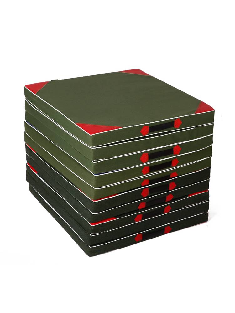 Folding canvas gymnastics pads up lying up cushion Students in the middle school entrance examination sports training sponge pad thickened air flip cushion