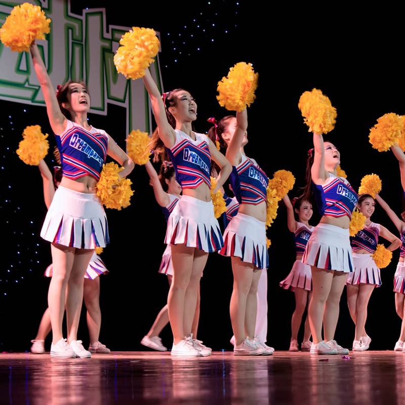 The competition for gymnastics and dance costumes, the cheerleading cheerleading for new students
