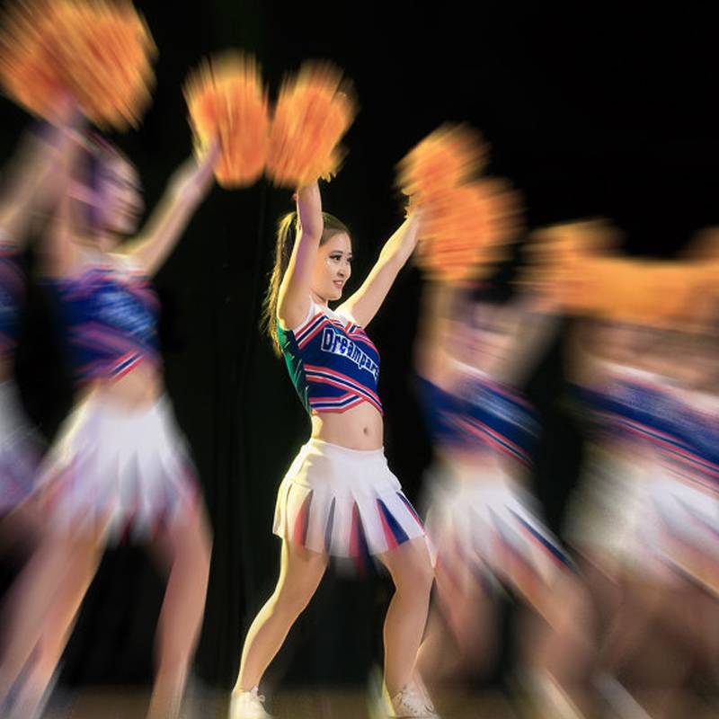 The competition for gymnastics and dance costumes, the cheerleading cheerleading for new students