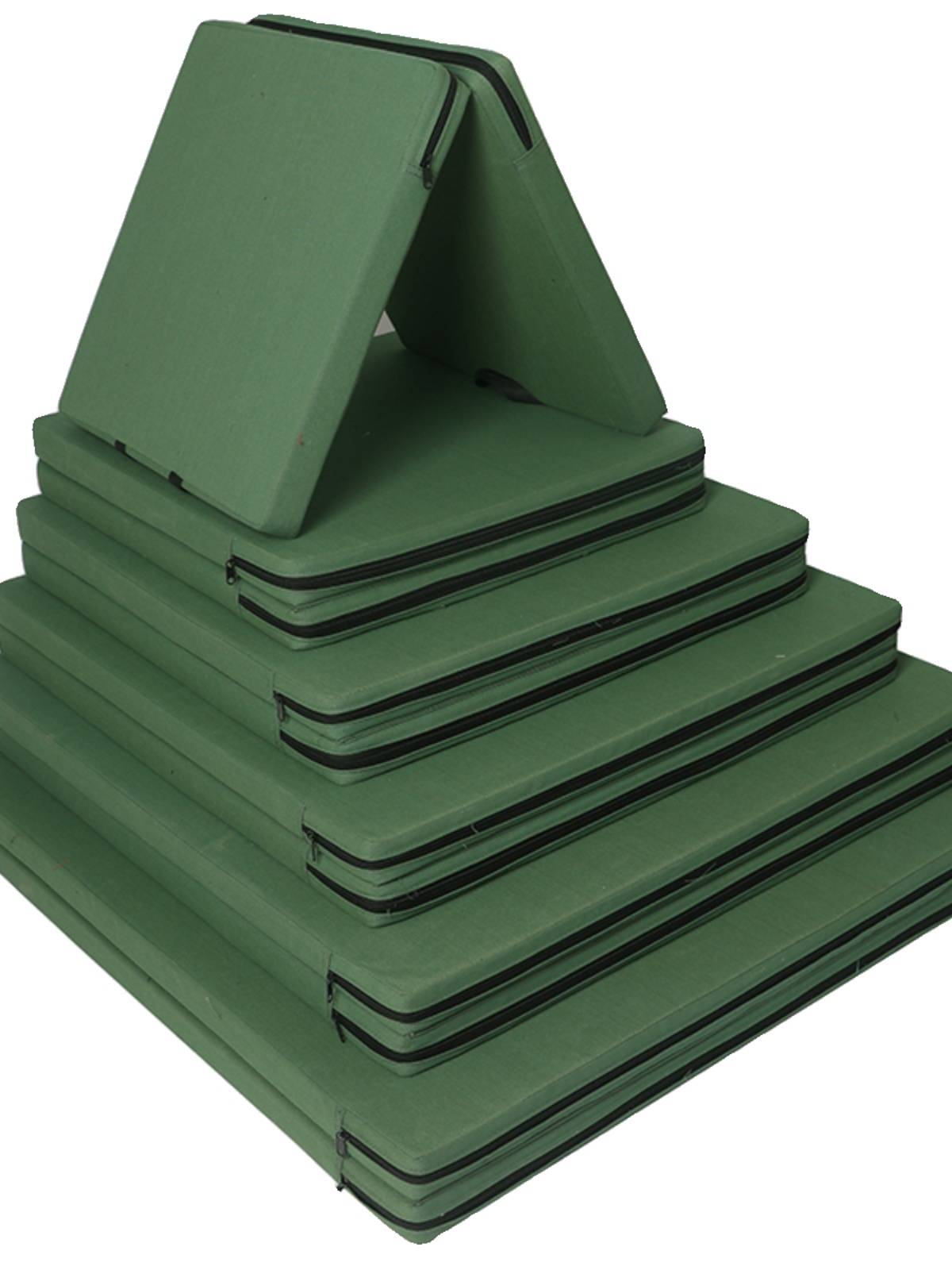Organic silicon canvas sponge pad gymnastics pads up lying on cushion sports class pads and air flip -pad military green sports mats