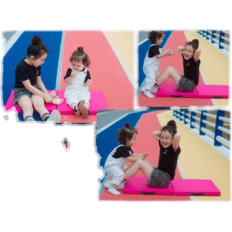 Start up with a sitting cushion Children's Folding Sponge Cushion Student Sports Outdoor Training Cushion Mid -Entrance Examination Gymnastics Pad