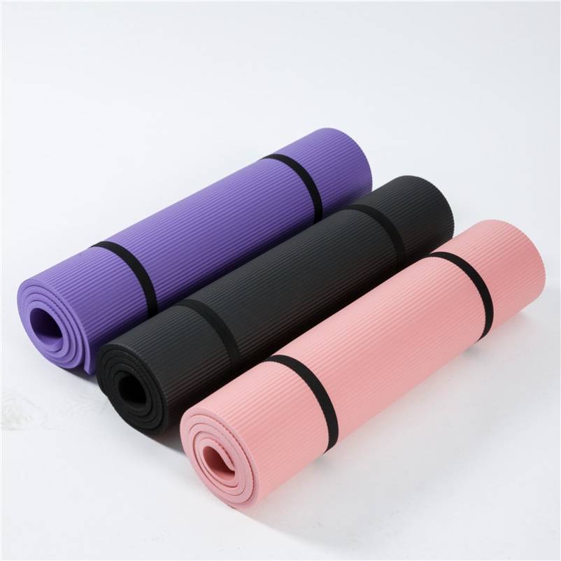 NBR YOGA MATS WITH STRAPS AND TSE MATS AND STRETCHERS AND YOGA MATS