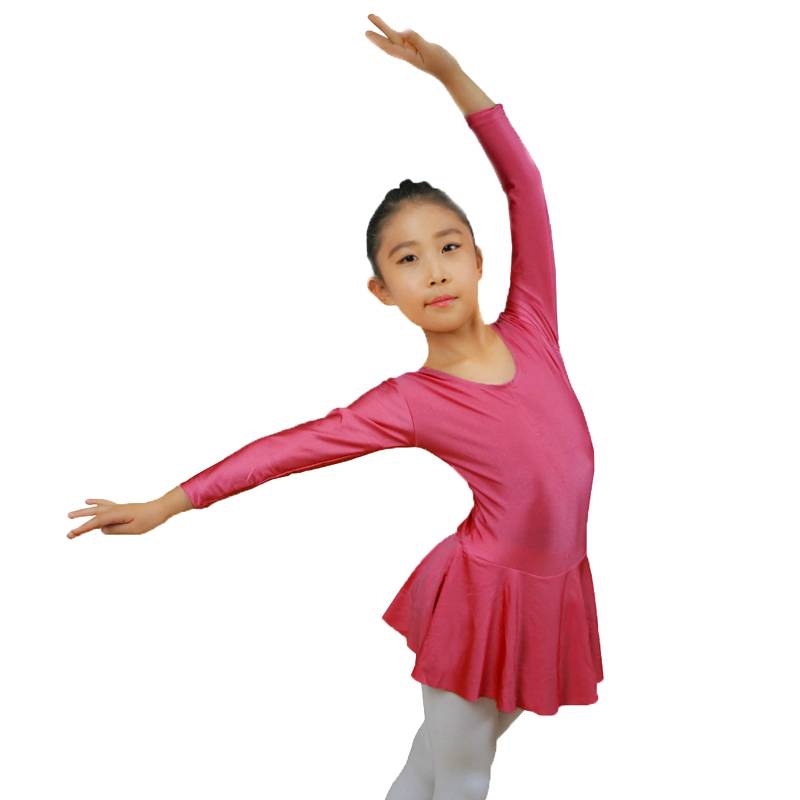 St. Lan's children's gymnasium dance dress, ballet dress, pure long-sleeve Latin choreography