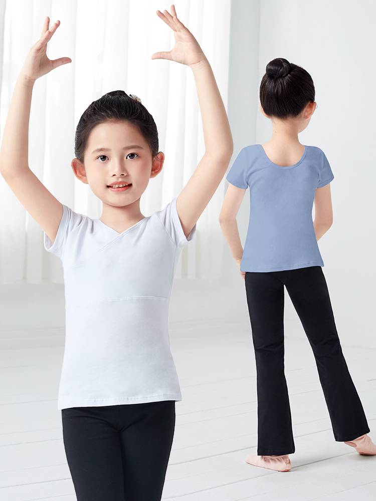 Children's dance dress girl, short-sleeve ballet, Chinese dance dress girl