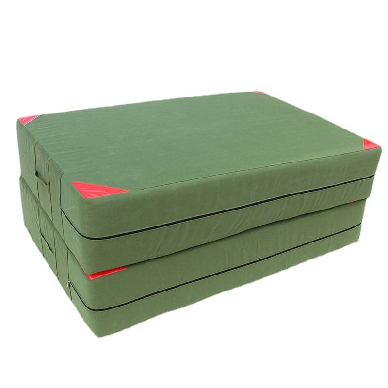 High jumping pad sports training anti -fall cushion folding gymnastics pad pad pad thickened two folding climbing canvas sponge bags