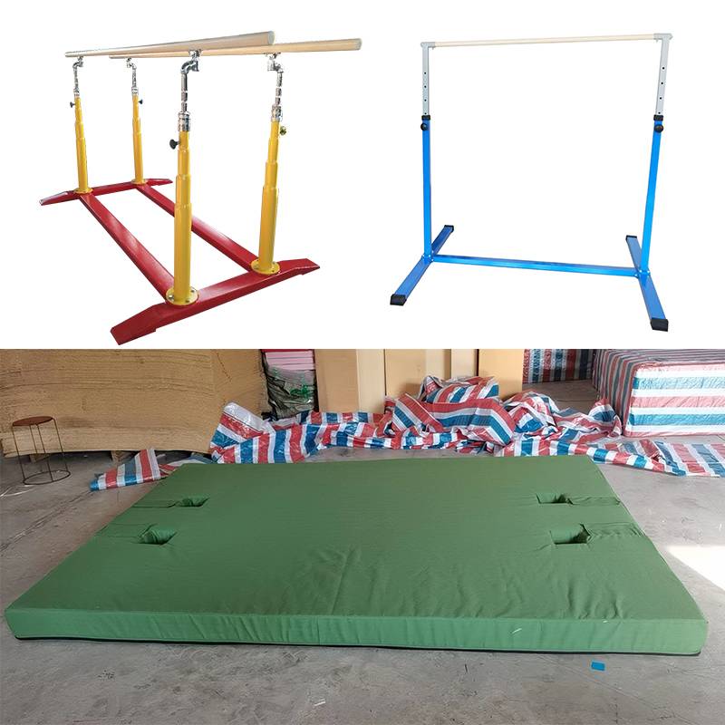 Single bars and double bar sponge protective pads Children's physical fitness training mats happy gymnastics single double bar landing protection pads