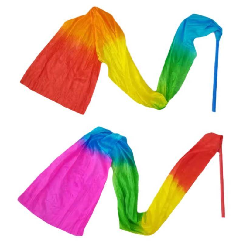 Dancing silk with a five-coloured dance with an adult children's jingle in Spring and Young Square