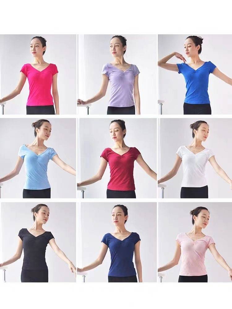 Ballet choreographer, adult teacher, short-sleeved dance dress, Chinese gymnastics for the summer