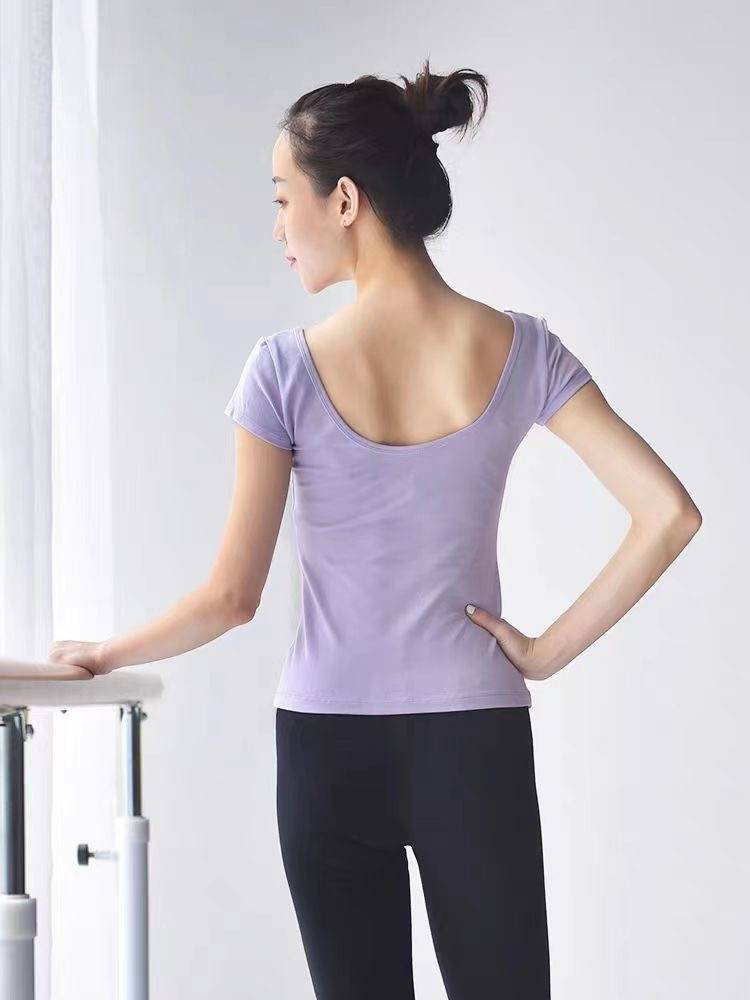 Ballet choreographer, adult teacher, short-sleeved dance dress, Chinese gymnastics for the summer