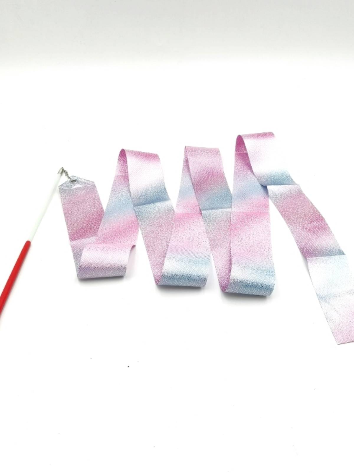 A 2-m 4-m gradient dance with an art and gymnastic colored adult dancing ribbon for a flashing star