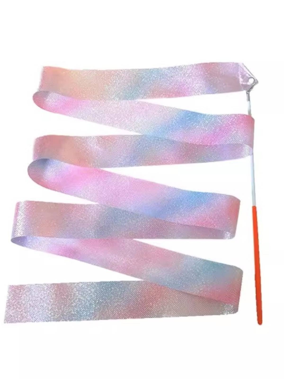 A 2-m 4-m gradient dance with an art and gymnastic colored adult dancing ribbon for a flashing star