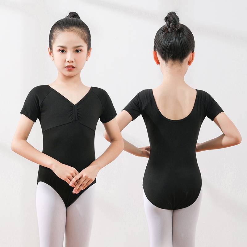 Children's dance dress, spring and summer, girls' short-sleeve ballet dress, dance gymnastics, Chinese dance troupe
