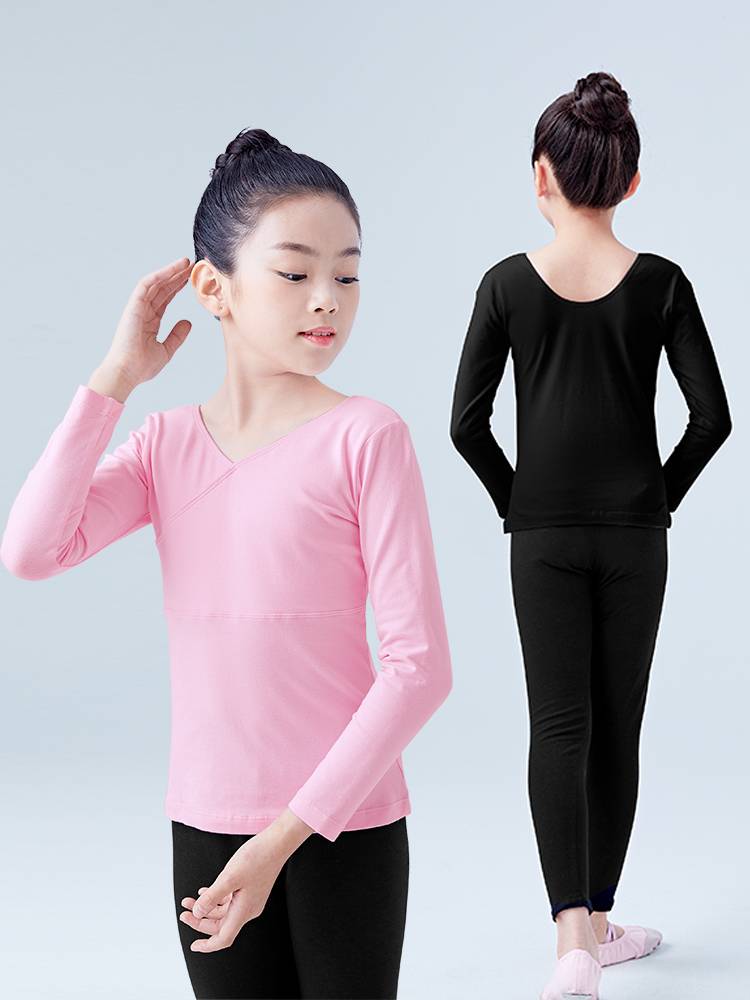 Children's dance dress girls' short-sleeve ballet practice Chinese dance dress girls' body-dressed young children's gymnastics