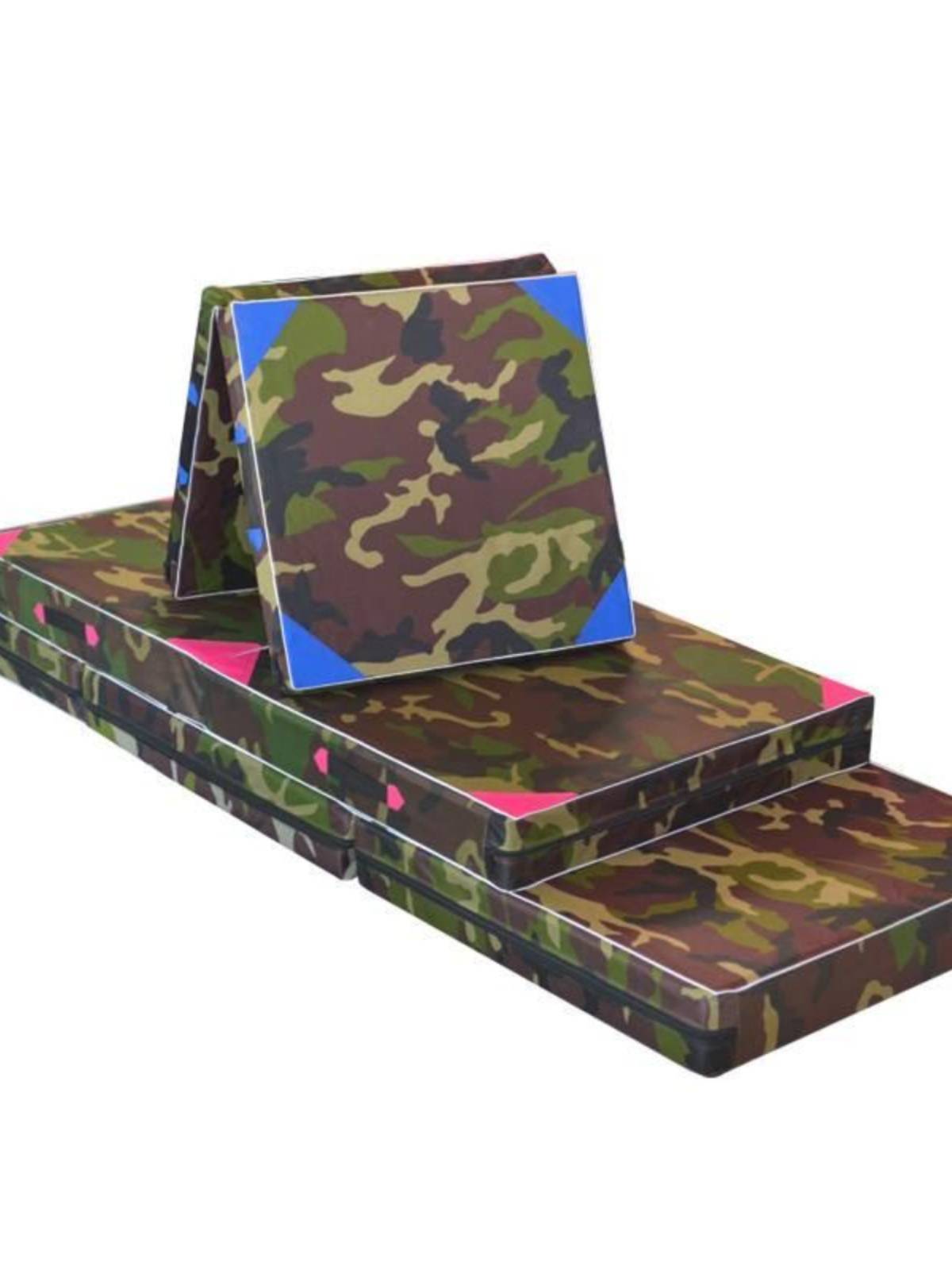 Gymnastic mats empty sponge pads in kindergarten lying on the way to sit on sports martial arts outdoor training mats children's skills pads