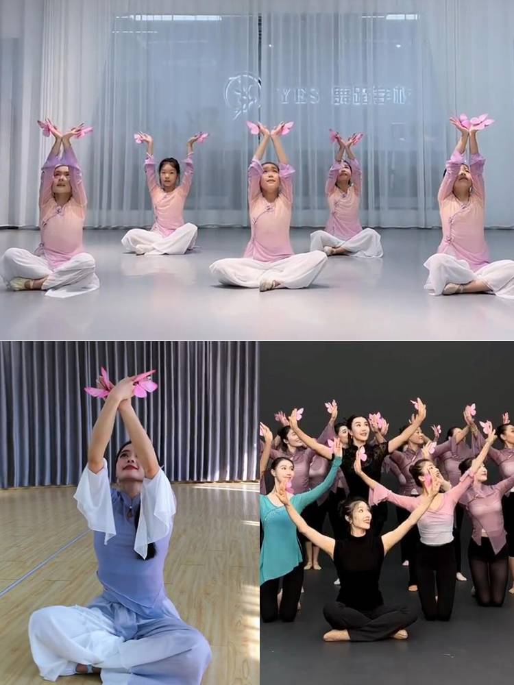 It's a rehearsal for children in kindergarten who have a butterfly ring for a classic dance finger