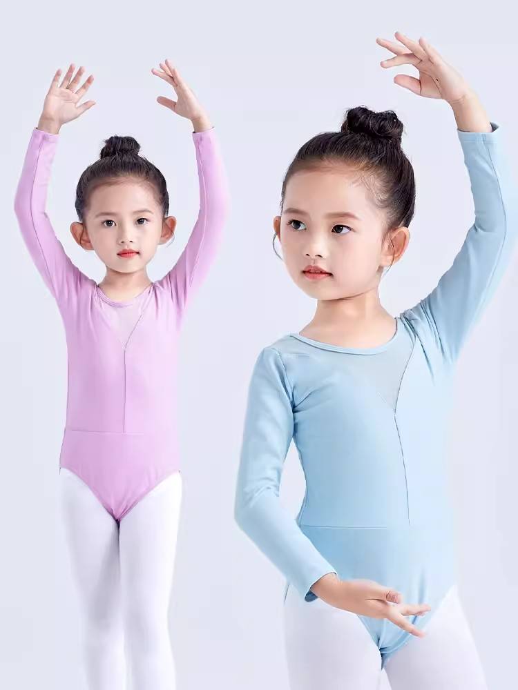 Children's dance costumes, Autumn and Winter girls' long-sleeved dance skirts, spring and summer ballet gymnasiums