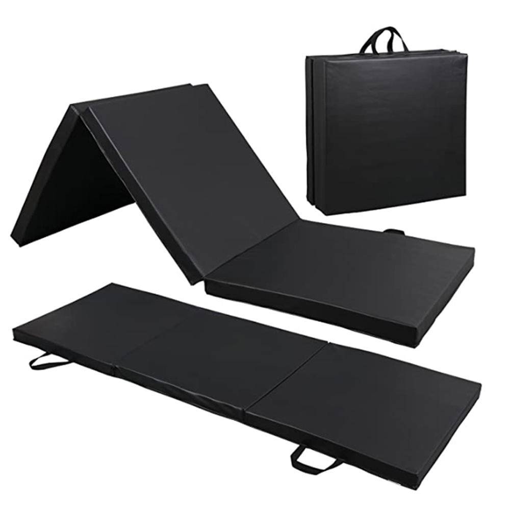 Three -fold leather gymnastics pad PU dance cushion sports fitness sponge cushion training mat