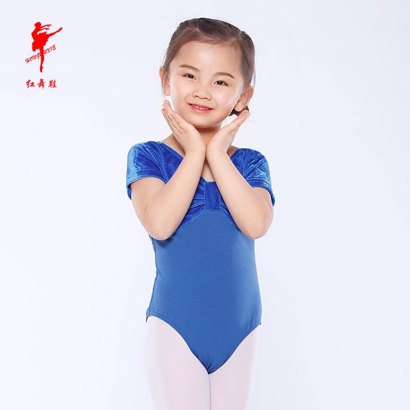 Red Shoes Boy Ballet girl short-flank velvet, spring, fall and winter dance and gymnastics 5307