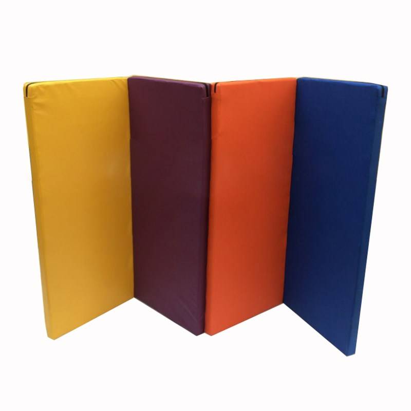 Children's software four -fold cushion four -color folding pad dance dance pads upper lying up and sitting gymnastics pad Y baby crawling