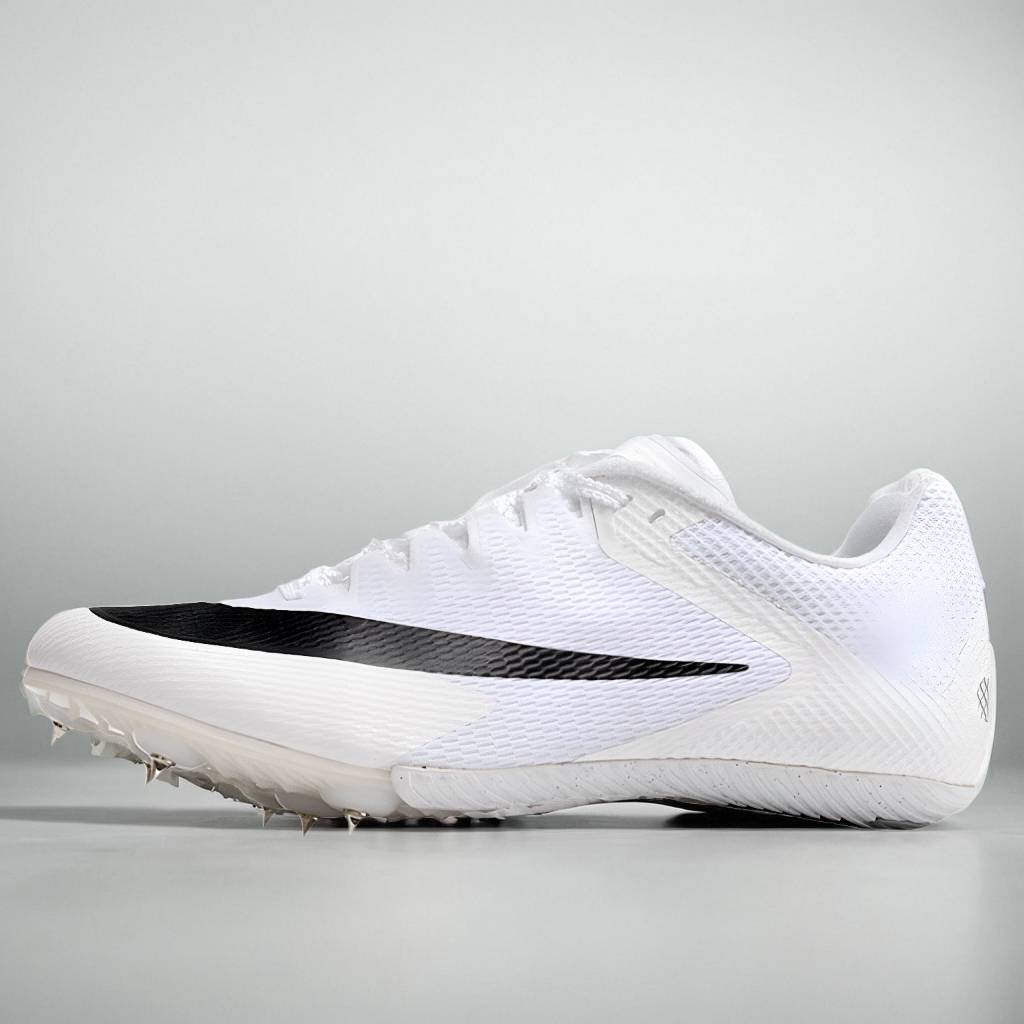 Professional track and field nail shoes men's medium sprint training college entrance examination middle school student exam stands long jump white running shoes