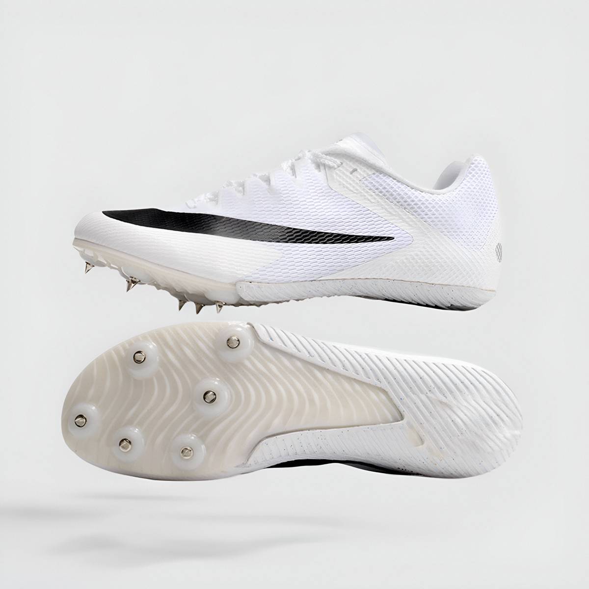 Professional track and field nail shoes men's medium sprint training college entrance examination middle school student exam stands long jump white running shoes