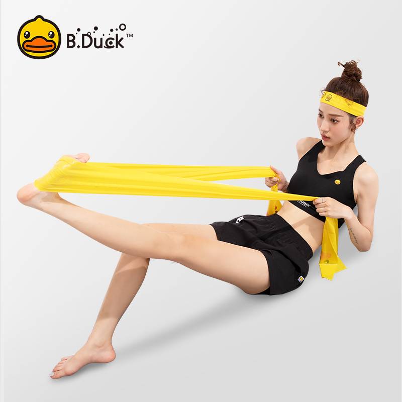 B.Duck duckling yoga yoga elastic band of fitness men and women hip tensile tension band back pull tip training ropes