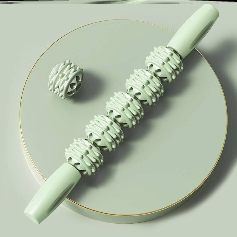 Five-round massage stick-green-k27